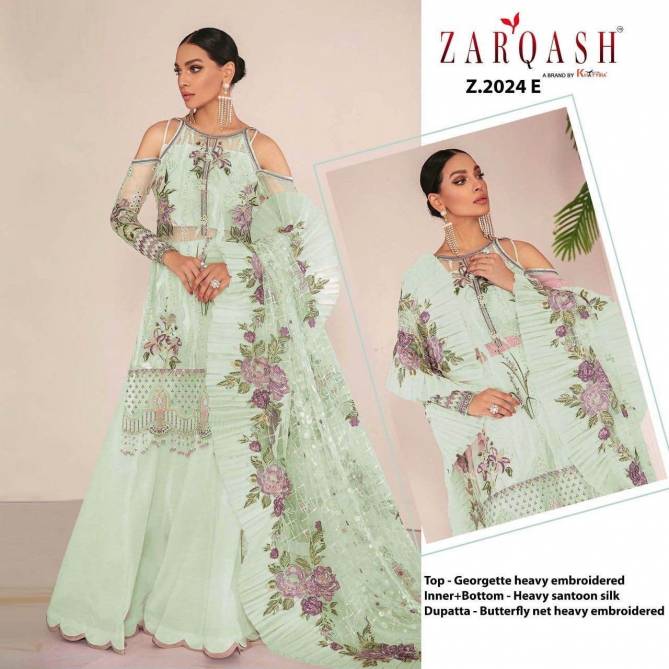 Z 2024 By Zarqash Georgette Pakistani Salwar Suits Wholesalers In Delhi